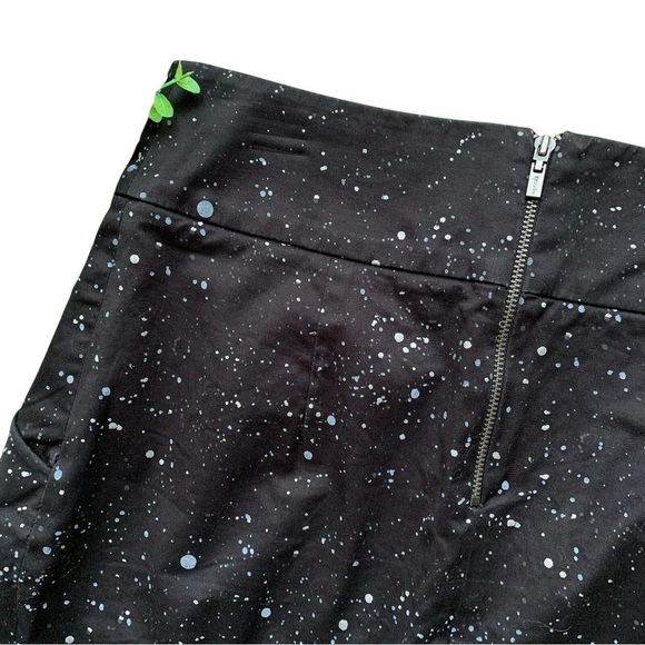 Tommy Hilfiger Metallic Splatter Print Mini Skirt Black Silver Gray Size 10 - Picture 4 of 6